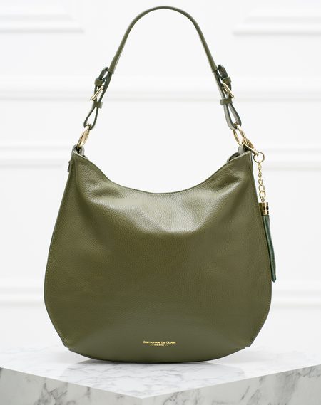 Real leather shoulder bag Glamorous by GLAM - Green -