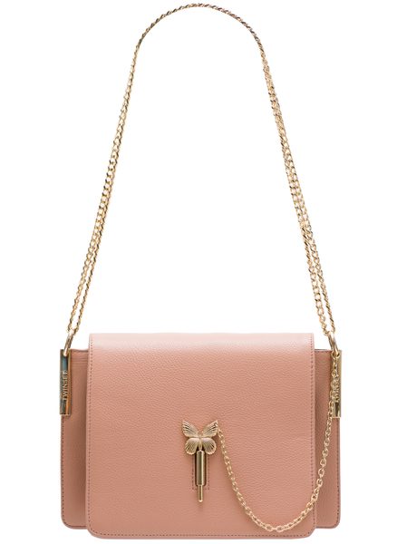 Real leather crossbody bag TWINSET - Pink -