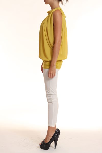 Letní top světle žlutá -