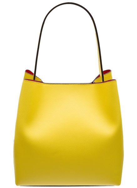 Real leather shoulder bag Glamorous by GLAM - Yellow -