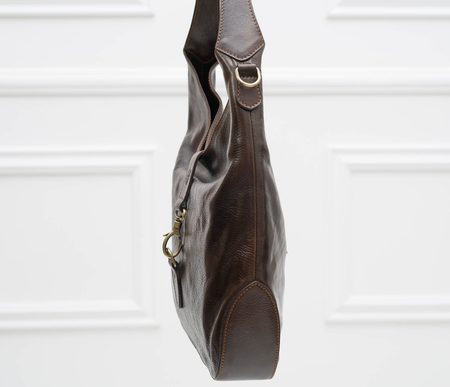 Real leather shoulder bag Glamorous by GLAM - Brown -