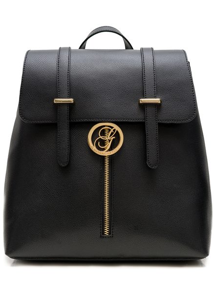 Women's real leather backpack Glamorous by GLAM - Black -