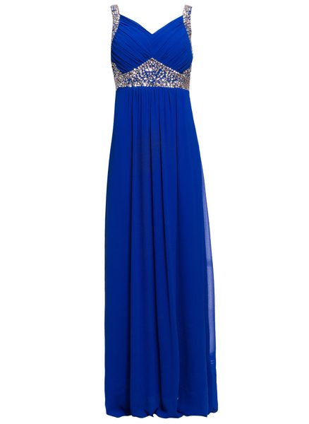 Vestido largo de mujer Due Linee - Azul -