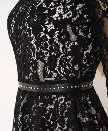 Damska koronkowa sukienka Guess -czarny -