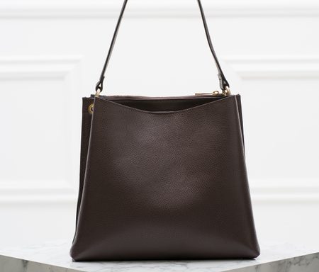 Real leather shoulder bag Glamorous by GLAM - Brown -