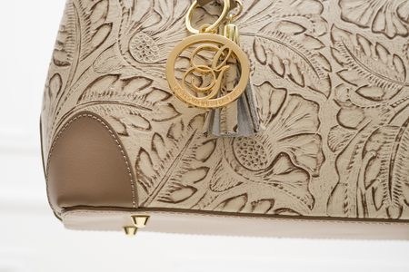 Bolso de cuero de mano para mujer Glamorous by GLAM - Beige -