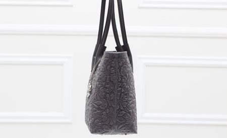 Real leather shoulder bag Glamorous by GLAM - Grey -