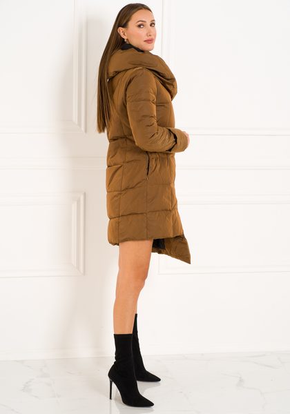 Damska kurtka zimowa Due Linee - brązowy -