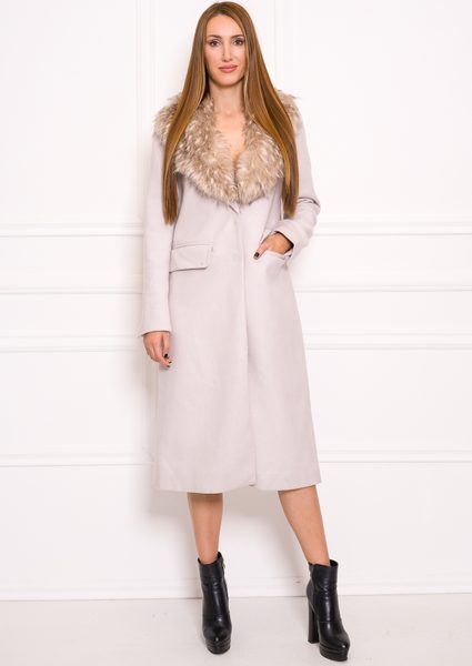 Dámský flaušový béžový kabát GUESS -