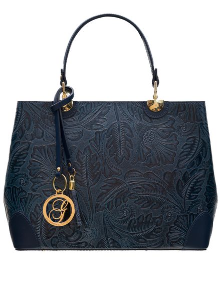 Real leather handbag Glamorous by GLAM - Dark blue -