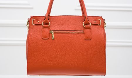 Real leather handbag Glamorous by GLAM - Orange -