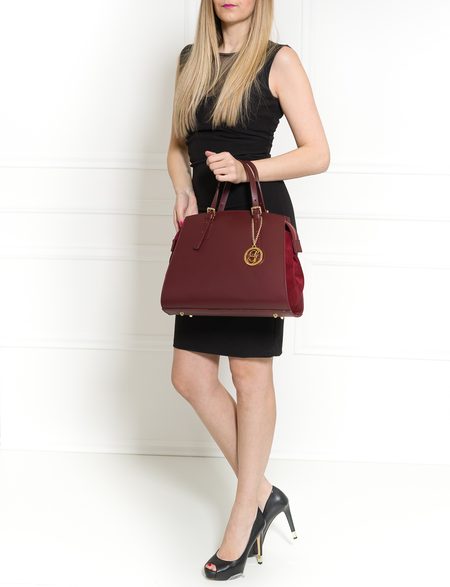 Real leather handbag Glamorous by GLAM - Wine -