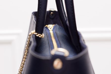 Real leather handbag Glamorous by GLAM - Dark blue -