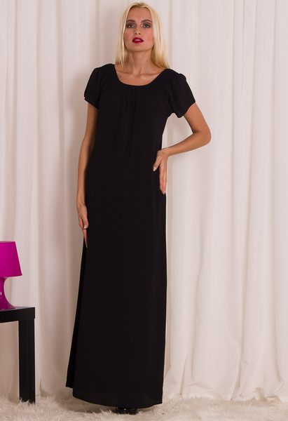 Dámské dlouhé letní šaty - černá -