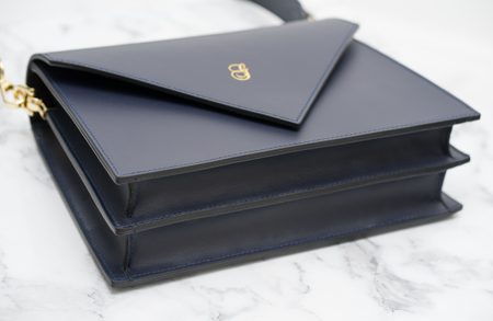 Bolso de hombro de cuero para mujer Glamorous by GLAM - Azul oscuro -