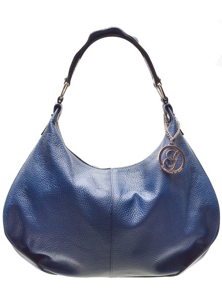 Real leather shoulder bag Glamorous by GLAM - Blue -