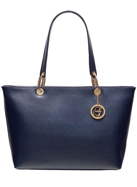 Real leather shoulder bag Glamorous by GLAM - Dark blue -