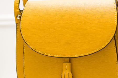 Real leather crossbody bag Glamorous by GLAM - Yellow -