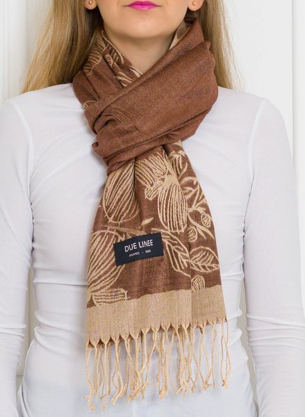 Foulard donna Due Linee - Beige -