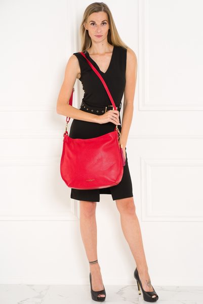 Real leather shoulder bag Glamorous by GLAM - Red -