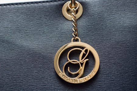 Real leather shoulder bag Glamorous by GLAM - Dark blue -