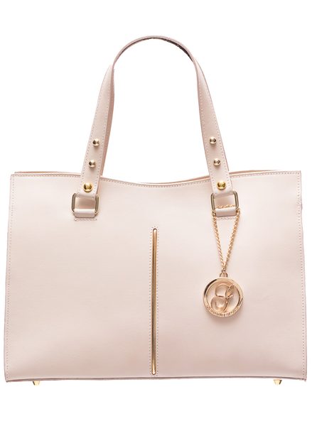 Real leather shoulder bag Glamorous by GLAM - Beige -