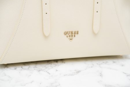 Bolso de cuero de mano para mujer Guess Luxe - Blanco -