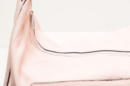 Dámská kožená kabelka dlouhé ucho - světle růžová -