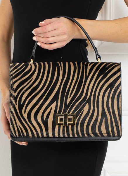 Borsa a mano da donna in pelle Glamorous by GLAM - Beige -