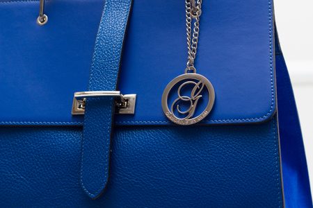 Real leather handbag Glamorous by GLAM - Blue -