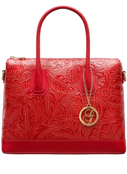 Real leather handbag Glamorous by GLAM - Red -