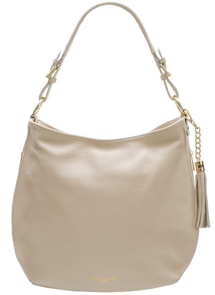 Real leather shoulder bag Glamorous by GLAM - Beige -