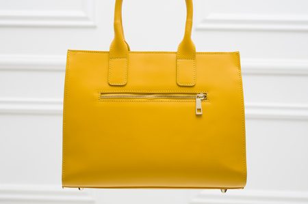 Real leather handbag Glamorous by GLAM - Yellow -