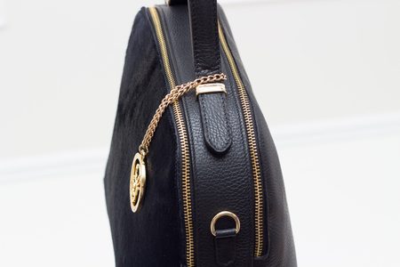 Bolso de cuero de mano para mujer Glamorous by GLAM - Negro -