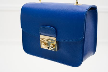 Real leather crossbody bag Glamorous by GLAM - Blue -