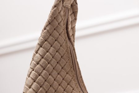 Real leather shoulder bag Glamorous by GLAM - Beige -