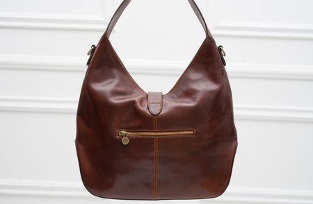 Real leather shoulder bag Glamorous by GLAM - Brown -