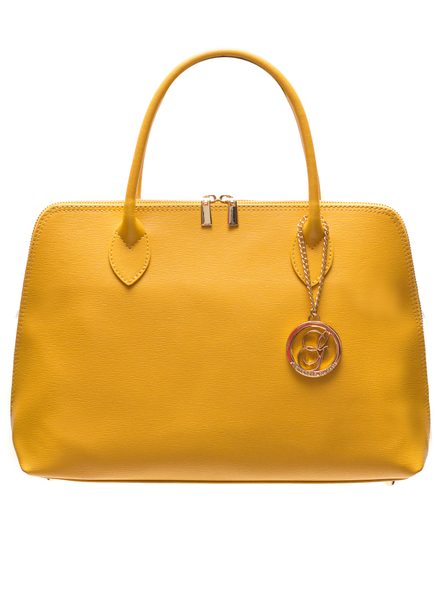 Real leather handbag Glamorous by GLAM - Yellow -