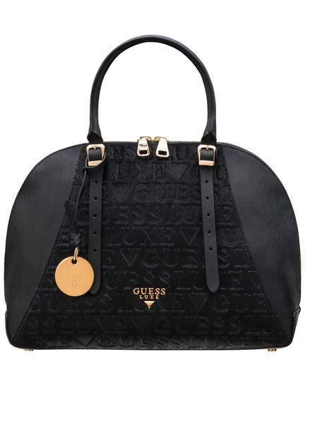 Borsa a mano da donna in pelle Guess Luxe - Nero -