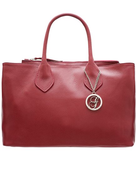 Real leather handbag Glamorous by GLAM - Red -