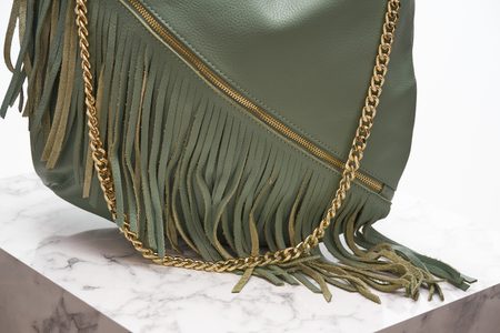 Real leather shoulder bag Glamorous by GLAM - Green -