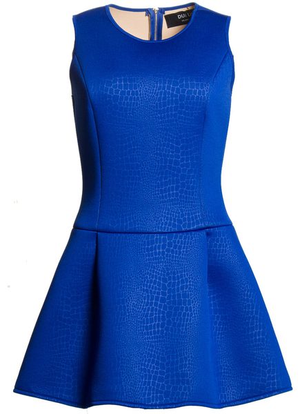 Vestido de mujer con corte en A Due Linee - Azul -