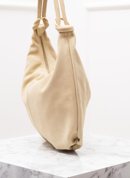 Dámská semišová kabelka béžová -