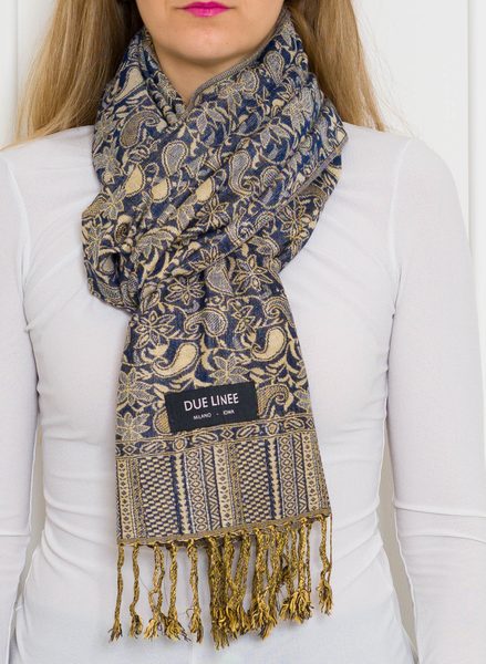 Women's scarf Due Linee - Blue -