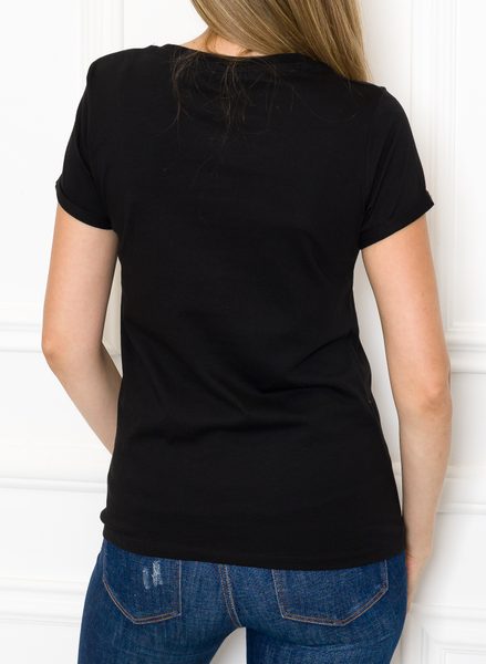 Women's T-shirt Due Linee - Black -