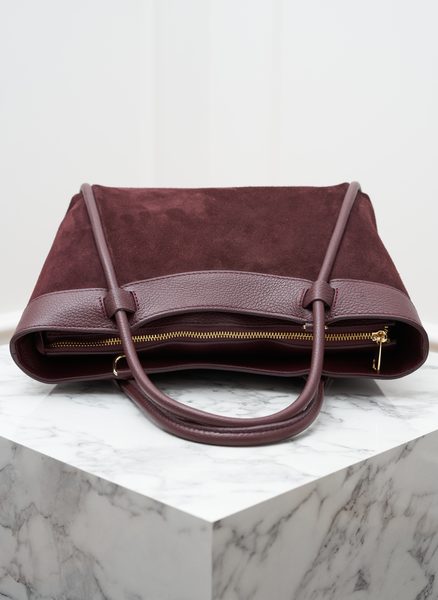 Real leather handbag Glamorous by GLAM - Wine -