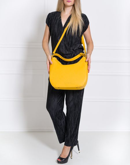 Borsa a spalla da donna in pelle Tru Trussardi - Giallo -