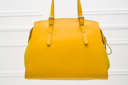 Real leather handbag Glamorous by GLAM - Yellow -