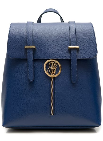 Mochila de mujer de cuero genuino Glamorous by GLAM - Azul -