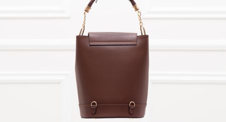 Dámský elegantní batoh i kabelka - hnědá -